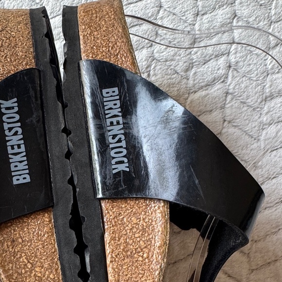 Birkenstock Gizeh Thong Black Glossy Sandals Size 39 - Picture 6 of 11